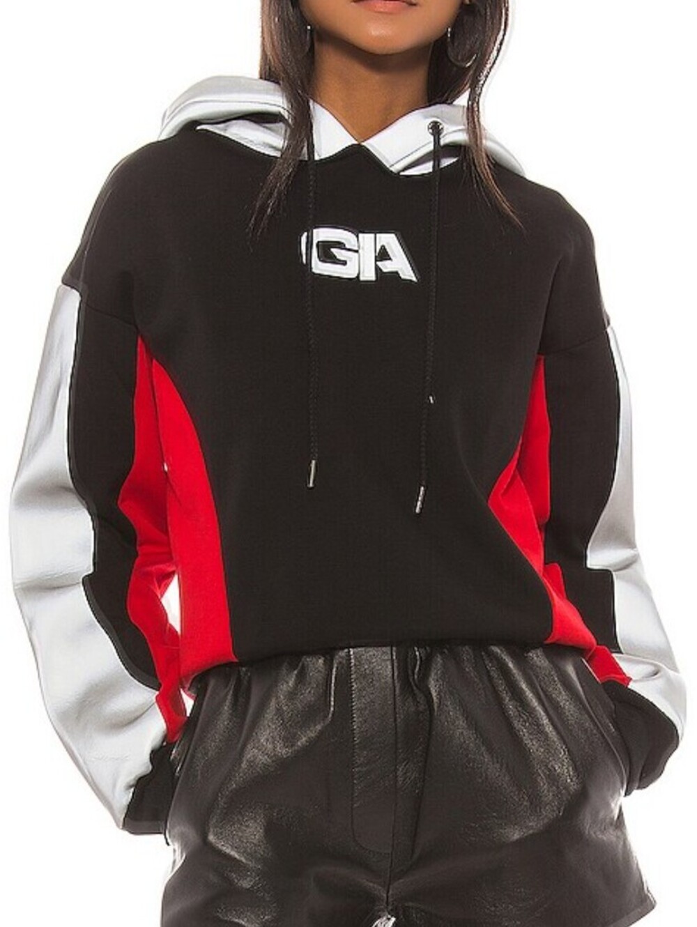 I.AM.GIA. Sabrina reflective logo hoodie sz S